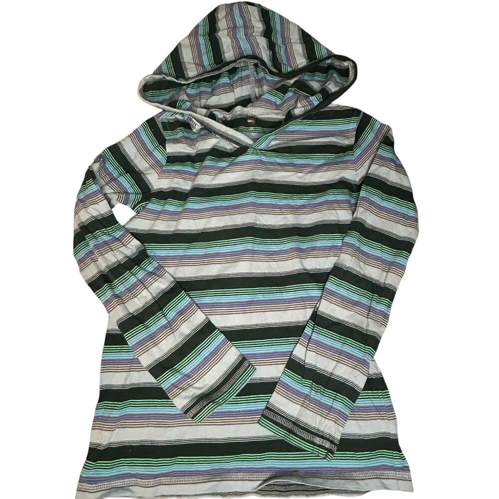 Tea Collection stripe hooded tshirt size 12